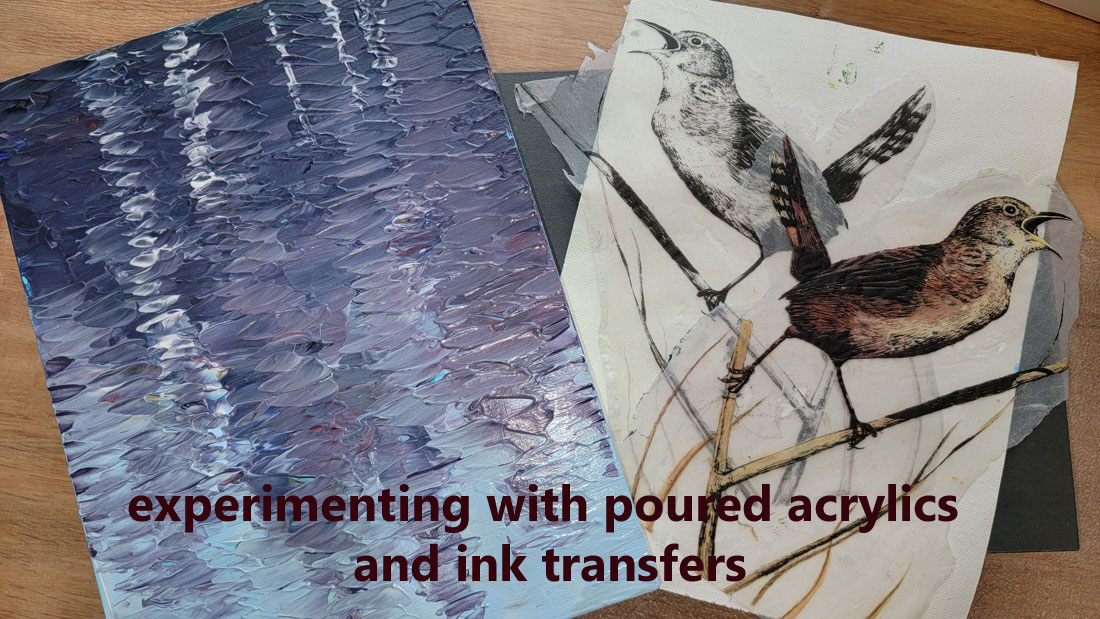 Julie Drew - poured painting background for an ink transfer.