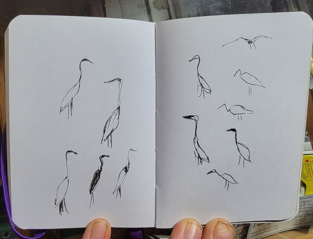 sketch heron mulitple